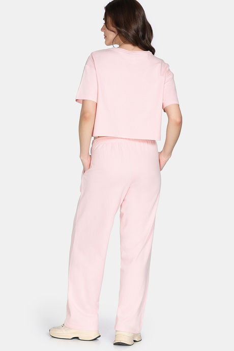Zivame 2 Mile Fashion Knit Cotton Loungewear Set - Pink Dogwood — image 5